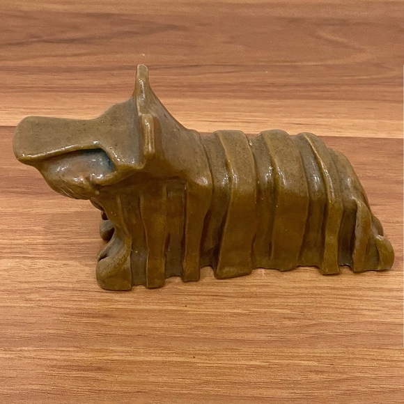 Unique Vintage MCM Hobbyist Ceramic Art Pottery Scottish Terrier Dog Sculpture - Picture 3 of 16